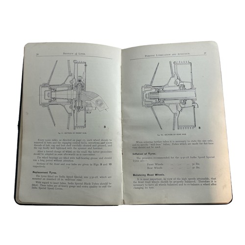 5 - Bentley. 3.5 Litre Owners Handbook (condensed edition, combining Nos. 1 and 2 editions), good plus, ... 