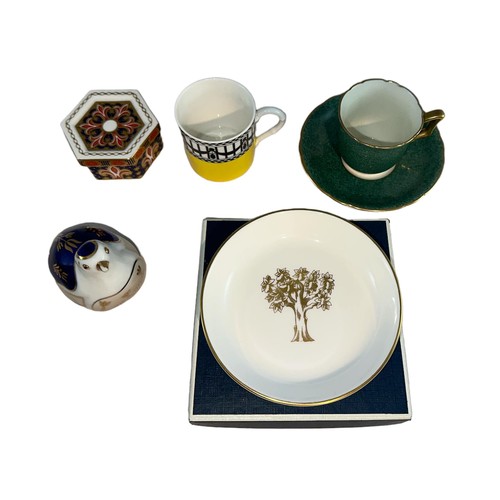 313 - Selection of small ceramic items, to include a Royal Crown Derby English Bone China Imari small pot ... 