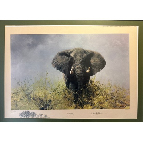 212 - David Shepherd (British, 1931-2017) – ‘Old Charlie’ Elephant, limited edition signed print, signed i... 