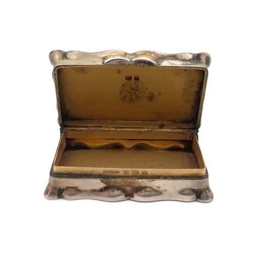 255 - S Blanckensee & Son hallmarked silver vinaigrette, machine turned design, with hinged opening lid, g... 