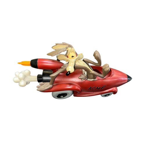 68 - Wile E Coyote in rocket car resin figurine.