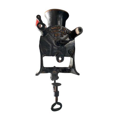 292 - Pair of antique Coffee grinders, to include; a Victorian coffee grinder by T & G Clarke & Co and a w... 