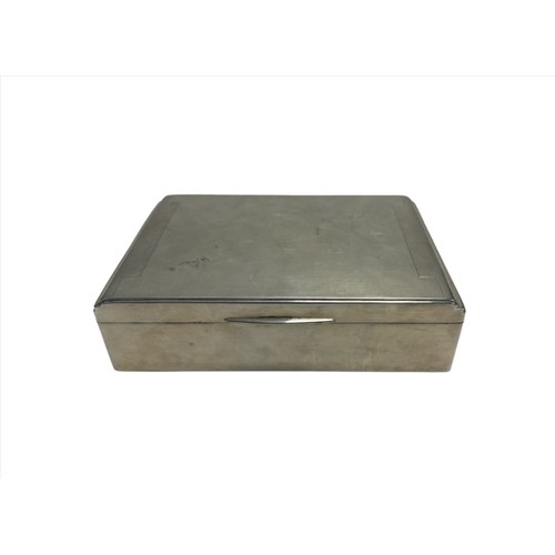 291 - A silver coloured white metal (possibly silver) two compartment hinge lidded box, lid decorated with... 