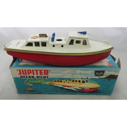 114 - Sutcliffe Models. Tinplate Clockwork Jupiter Ocean Pilot Boat, generally good (corrosion and paint b... 