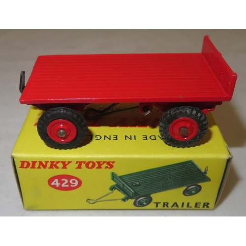 225 - Dinky. Trade pack of six Trailer red with red plastic hubs No. 429, generally excellent in excellent... 