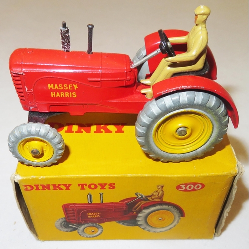 239 - Dinky. Farm collection, generally excellent in excellent to good boxes, with Massey-Harris Tractor N... 