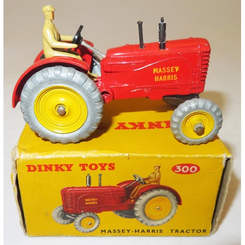 239 - Dinky. Farm collection, generally excellent in excellent to good boxes, with Massey-Harris Tractor N... 