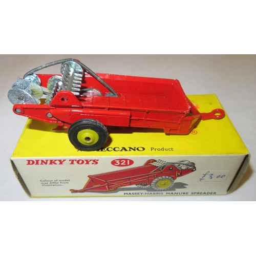 239 - Dinky. Farm collection, generally excellent in excellent to good boxes, with Massey-Harris Tractor N... 