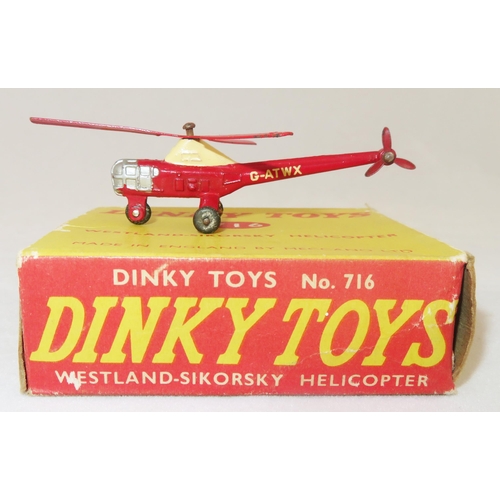 285 - Dinky. Pair of helicopters, generally excellent in good plus boxes, with Bristol 179 turquoise, red ... 