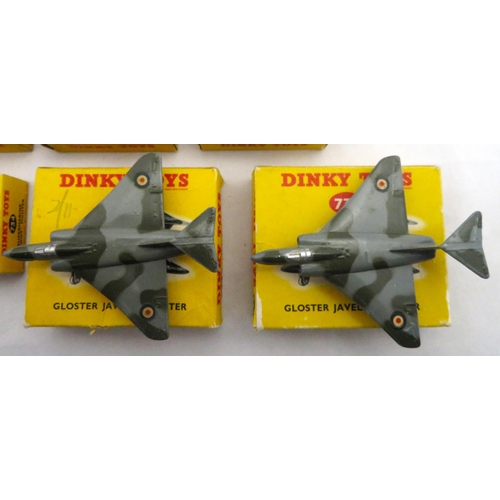 240 - Dinky. Collection of Jet Fighter aircraft, generally excellent in good plus to good boxes, with Glos... 