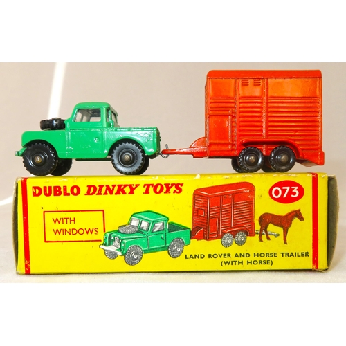 296 - Dublo Dinky. AEC Mercury Shell BP Tanker with windows No. 070 and Land Rover green, black tyres and ... 