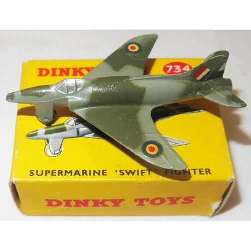 252 - Dinky. Aviation collection, generally excellent in good or better boxes, with Supermarine Swift Figh... 