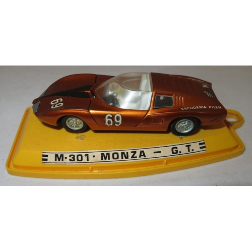 339 - Pilen (Spain). 1/43rd scale diecast Monza GT bronze metallic race #9 No. M.301, excellent in good pl... 