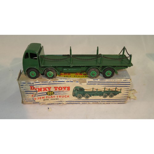 258 - Dinky. Trio of Foden 8-wheel Wagons, generally good plus to good fair in good fair boxes, with Flat ... 