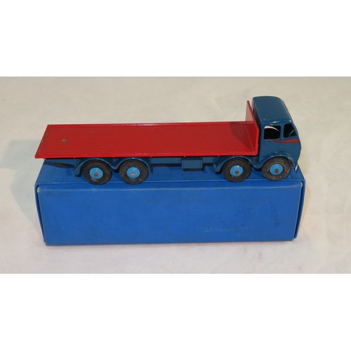 261 - Dinky. Foden Flat Truck No. 502, generally excellent to good plus (some light corrosion to axles) in... 