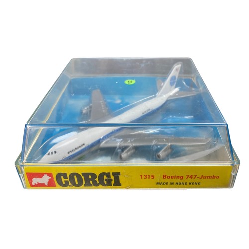 180 - Corgi. 1970s onwards civil aircraft collection, made by Lintoys Hong Kong, generally excellent in ex... 