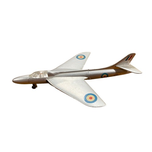 346 - Tekno. Hawker Hunter No. 785, silver with RAF roundels excellent in good Jet Plane card box with hin... 