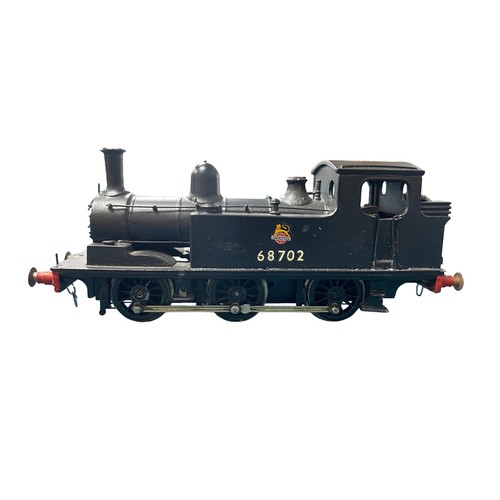 28 - Nu-cast. OO gauge Kit built early BR black 68702 0-6-0T J72 (ex. LNER) locomotive with flywheel moto... 