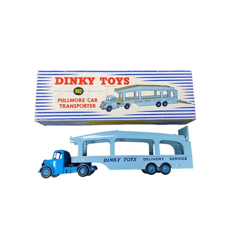 227 - Dinky. Pullmore Car Transporter No. 982, generally excellent in excellent Dinky Toys blue and white ... 