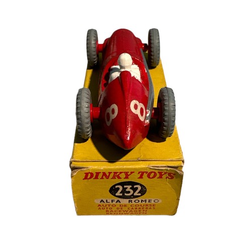 209 - Dinky. Alfa Romeo racing car No. 232, generally excellent in good plus Dinky Toys yellow box (some w... 