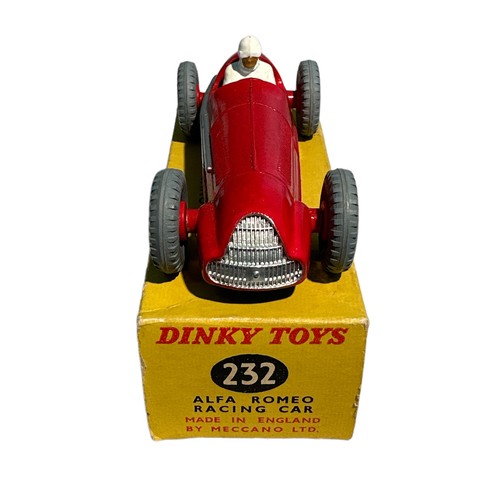 209 - Dinky. Alfa Romeo racing car No. 232, generally excellent in good plus Dinky Toys yellow box (some w... 