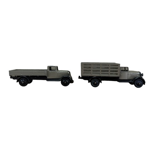 235 - Dinky. 1940s onwards 25 Series pair, generally excellent, with Wagon stone, black chassis and hubs T... 