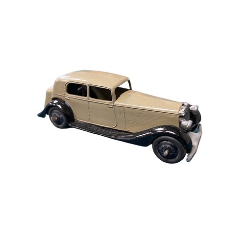 247 - Dinky. 1930s onwards Daimler No. 30c, excellent, fawn body,  black chassis, running boards and ridge... 