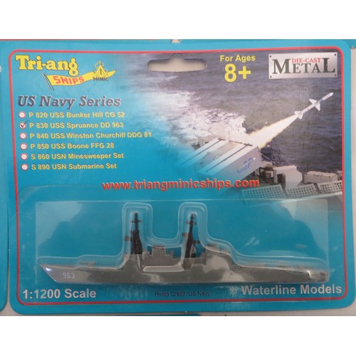 115 - Tri-ang  Minic (Hong Kong). 1980s onwards 1/1200th scale Royal Navy and US Navy Ships collection, ge... 