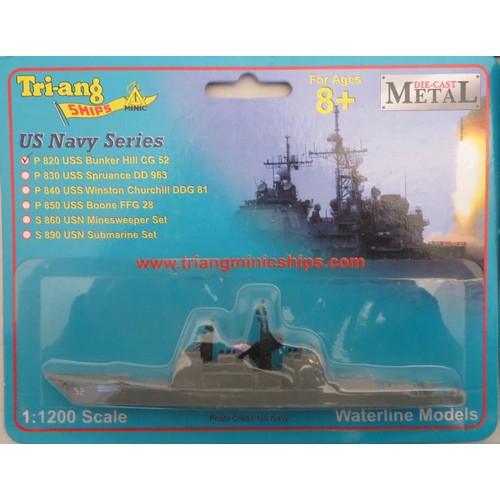 115 - Tri-ang  Minic (Hong Kong). 1980s onwards 1/1200th scale Royal Navy and US Navy Ships collection, ge... 