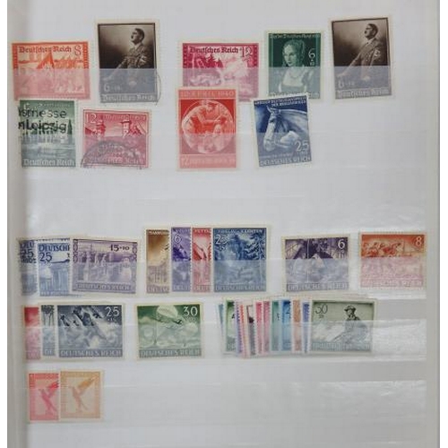 583 - Stamp collection in four albums including Europe – Monaco early to late 1970’s collection on printed... 