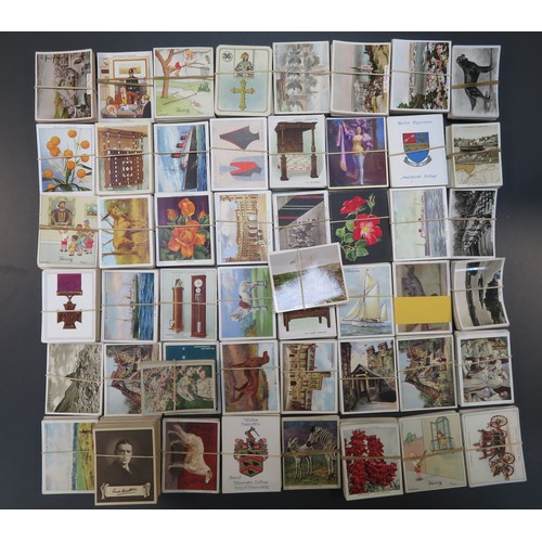 732 - Collection of cigarette card banded large sets (apparently complete but unchecked), ranging from goo... 