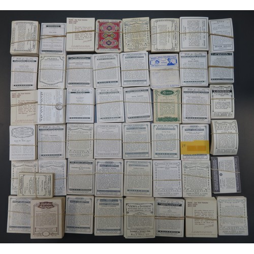 732 - Collection of cigarette card banded large sets (apparently complete but unchecked), ranging from goo... 