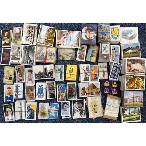 734 - Collection of cigarette cards in sets?/part sets, partially sorted, in mixed condition, with ranges ... 