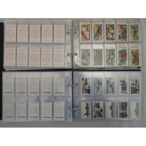 746 - Collection of Gallaher cigarette card sets in two albums, in mixed condition, with Aesop's Fables, D... 