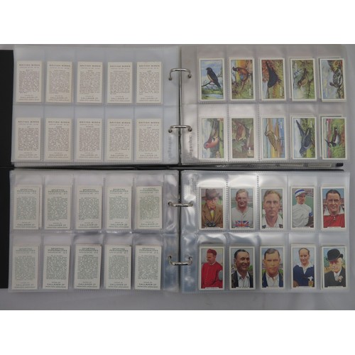 746 - Collection of Gallaher cigarette card sets in two albums, in mixed condition, with Aesop's Fables, D... 