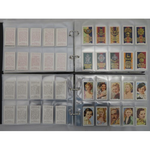 746 - Collection of Gallaher cigarette card sets in two albums, in mixed condition, with Aesop's Fables, D... 