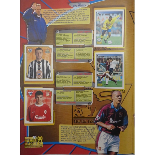 724 - Two completed sticker albums with Panini PFA 97 Football Sticker album and Merlin’s Premier League 9... 