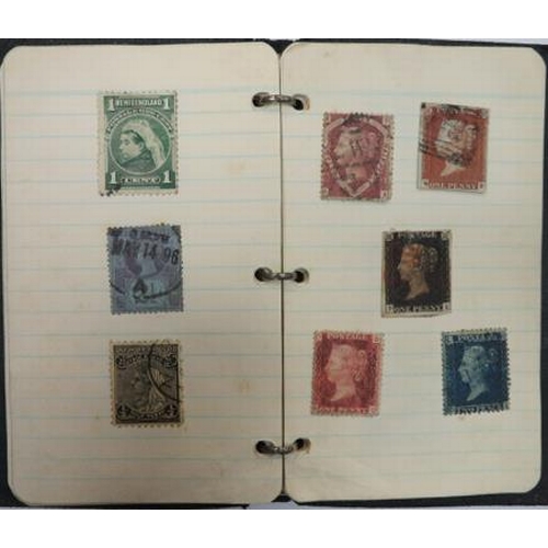 563 - Collection of Childhood stamps in small album and smaller stockbook, including Great Britain 1840 1d... 