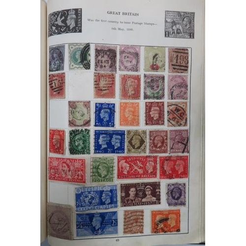 563 - Collection of Childhood stamps in small album and smaller stockbook, including Great Britain 1840 1d... 