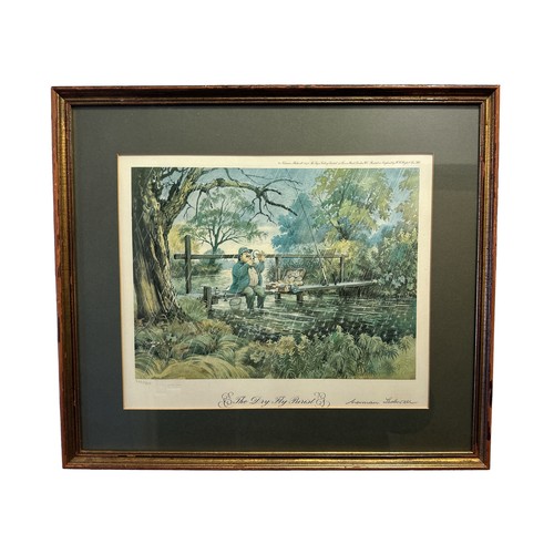 399 - Norman Thelwell, limited edition humorous fly-fishing print, ‘The Dry Fly Purist’ signed Norman Thel... 