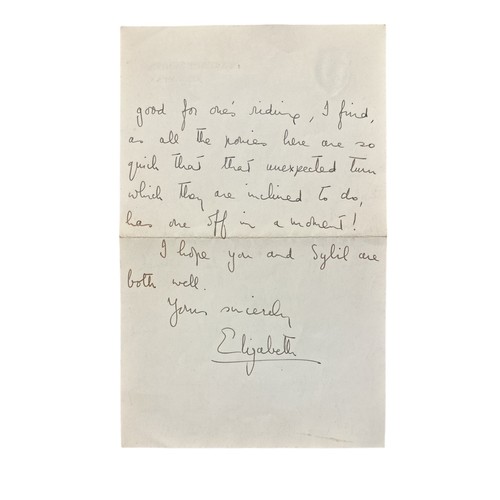 813 - Handwritten letter written by Princess Elizabeth (later HM Queen Elizabeth II) and sent from Malta t... 