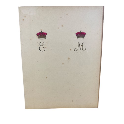 815 - A 1940s (believed to be 1945) Christmas card signed by TRH Princess Elizabeth (later HM Queen Elizab... 