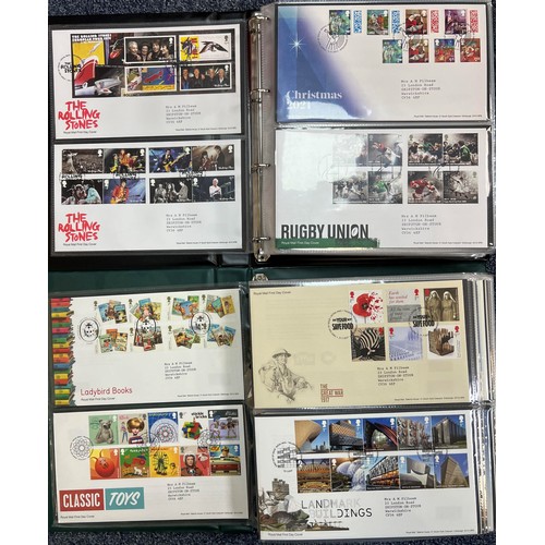 650 - 1972-2022 collection of Great British First Day Covers (FDC’s) in eight cover binders (5 large, 3 sm... 