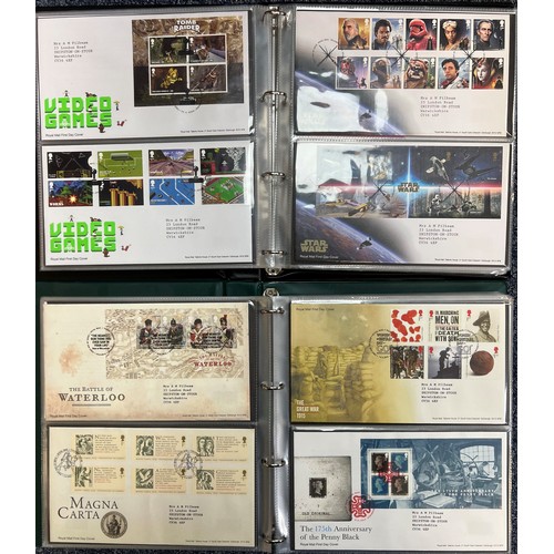 650 - 1972-2022 collection of Great British First Day Covers (FDC’s) in eight cover binders (5 large, 3 sm... 