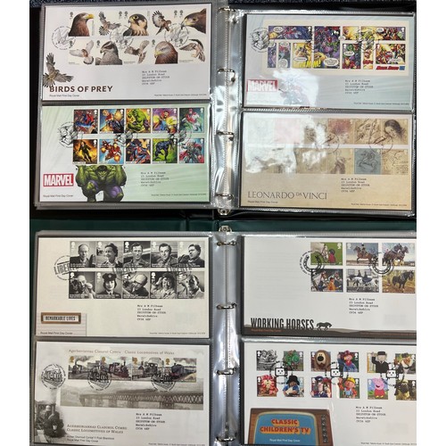 650 - 1972-2022 collection of Great British First Day Covers (FDC’s) in eight cover binders (5 large, 3 sm... 