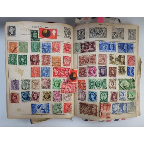 582 - A well-filled Worldwide childhood “hobby style” ‘The Improved Postage Stamp Album’ including various... 