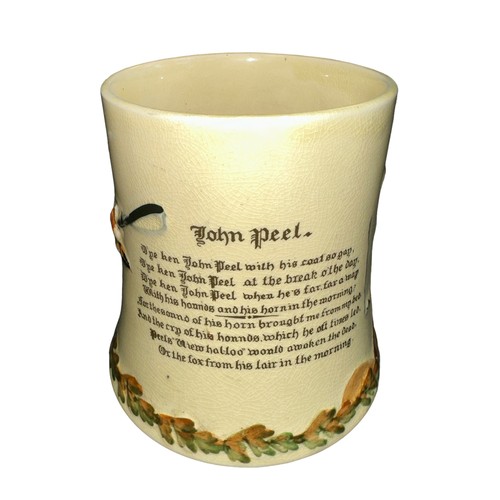 423 - A Crown Devon Fielding’s John Peel musical mug, with windup musical innerworkings (working). Stamped... 