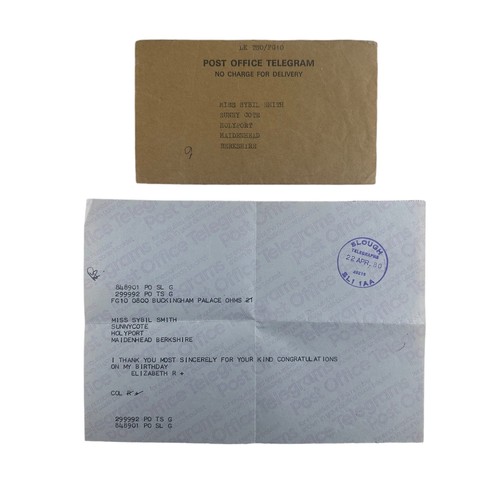 807 - Five telegrams from or on behalf of HM Queen and Prince Charles, later HM King Charles III. 
First d... 