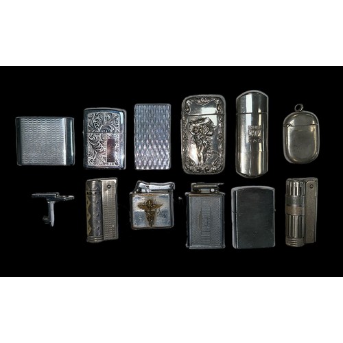 137 - Box of lighters and parts- mixed condition. To include lighters by makers  Zippo, Polo, Calibri, Imc... 