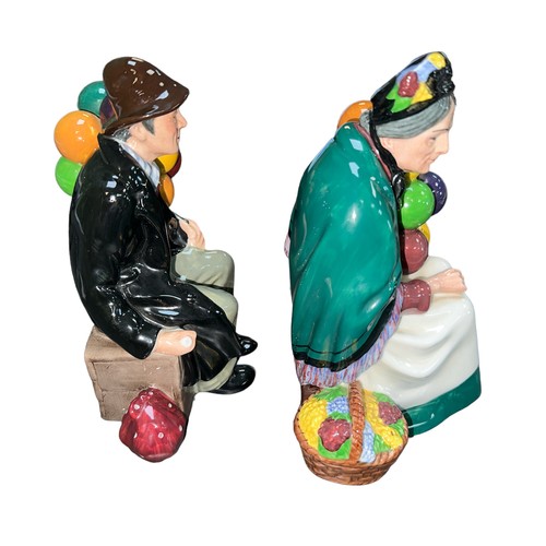 385 - Pair of Royal Doulton Balloon figures, to include; “The Balloon Man” H.N. 1954 and ‘The Old Balloon ... 